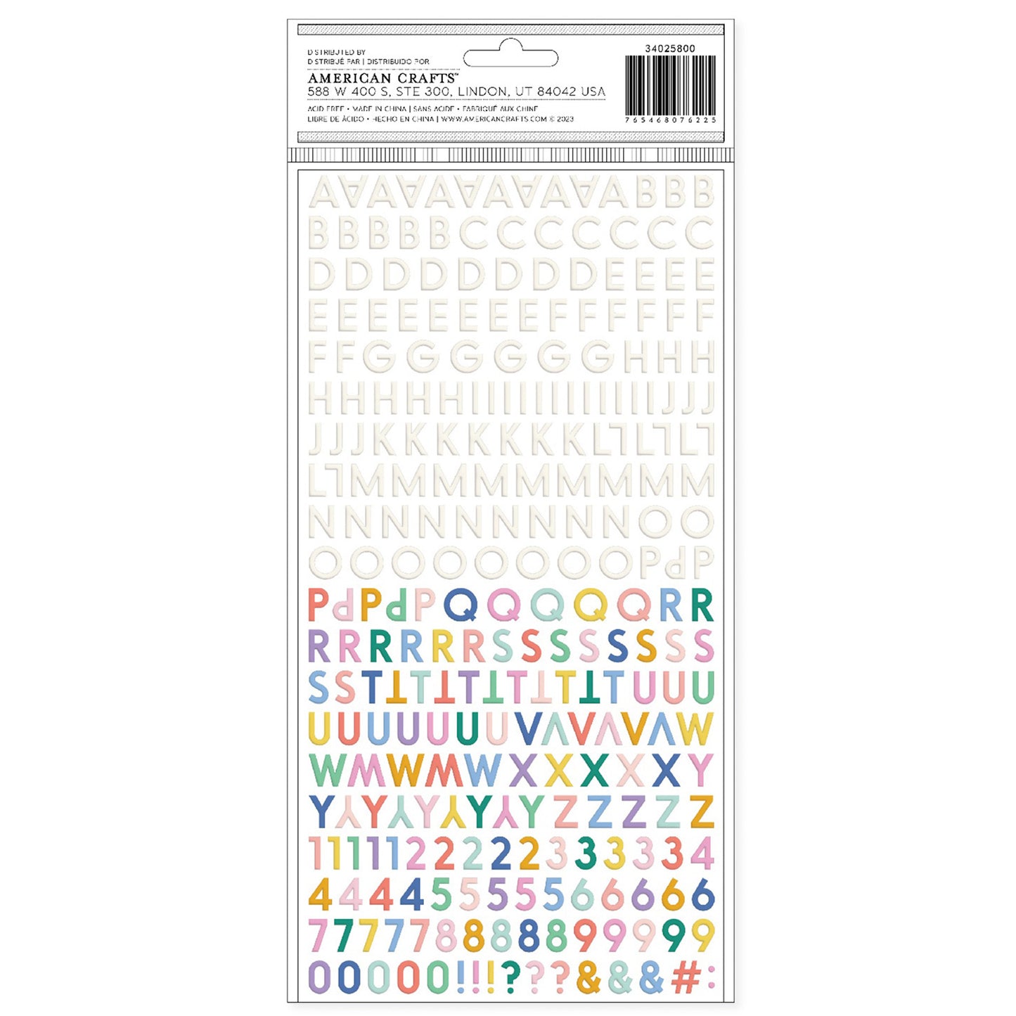 American Crafts - Thickers - Alpha Poppy & Pear