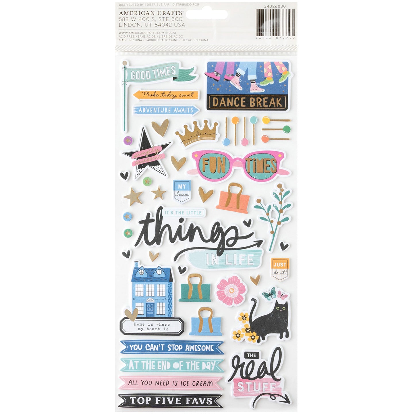 American Crafts - Thickers - Bold & Bright Phrases