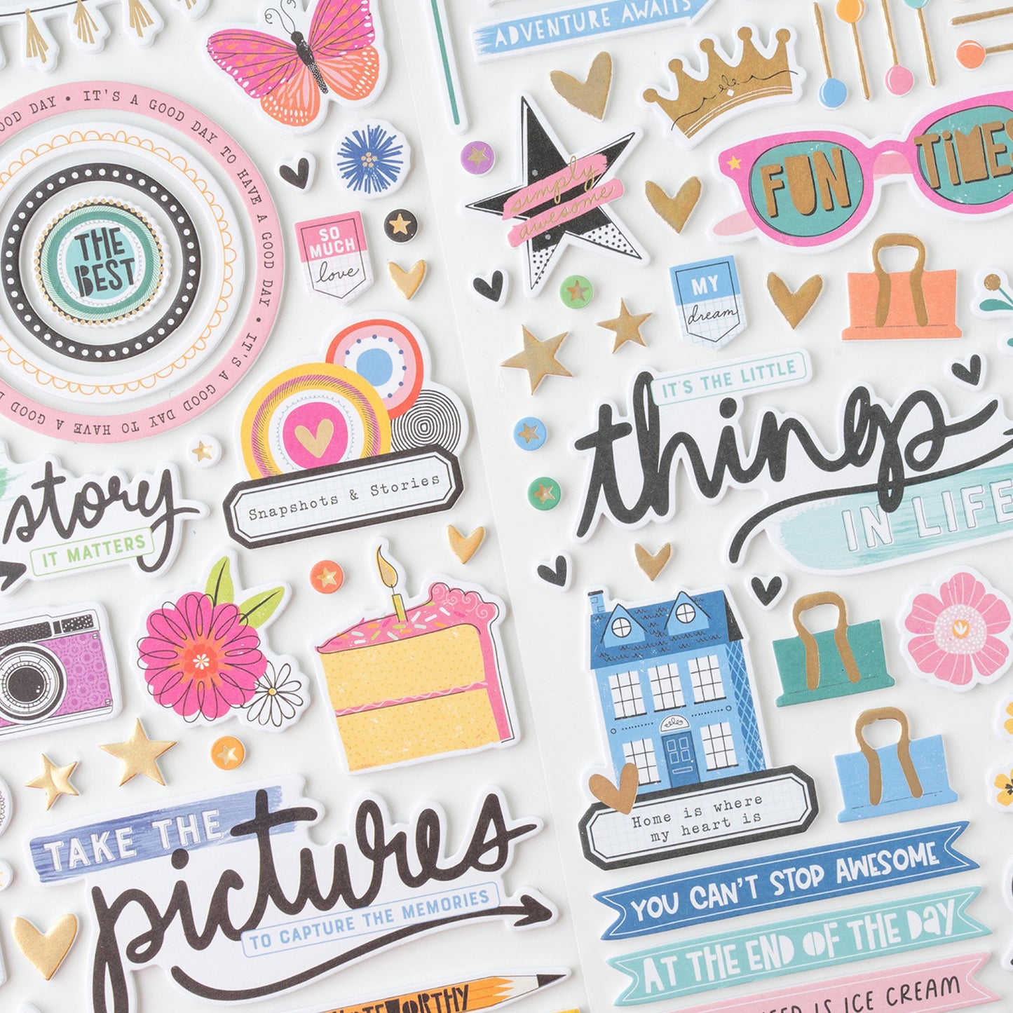 American Crafts - Thickers - Bold & Bright Phrases