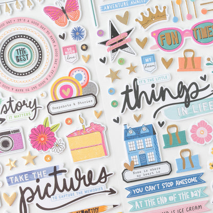 American Crafts - Thickers - Bold & Bright Phrases