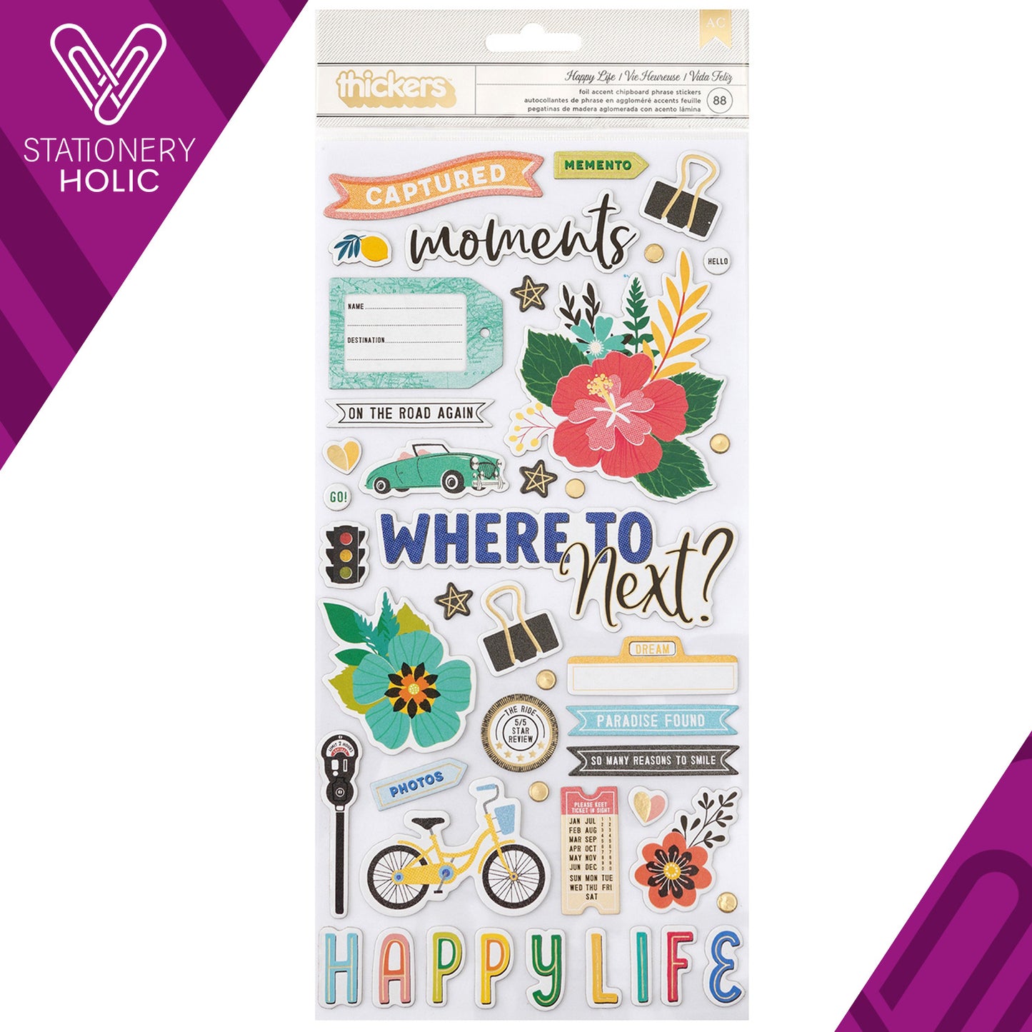 American Crafts - Thickers - Happy Life