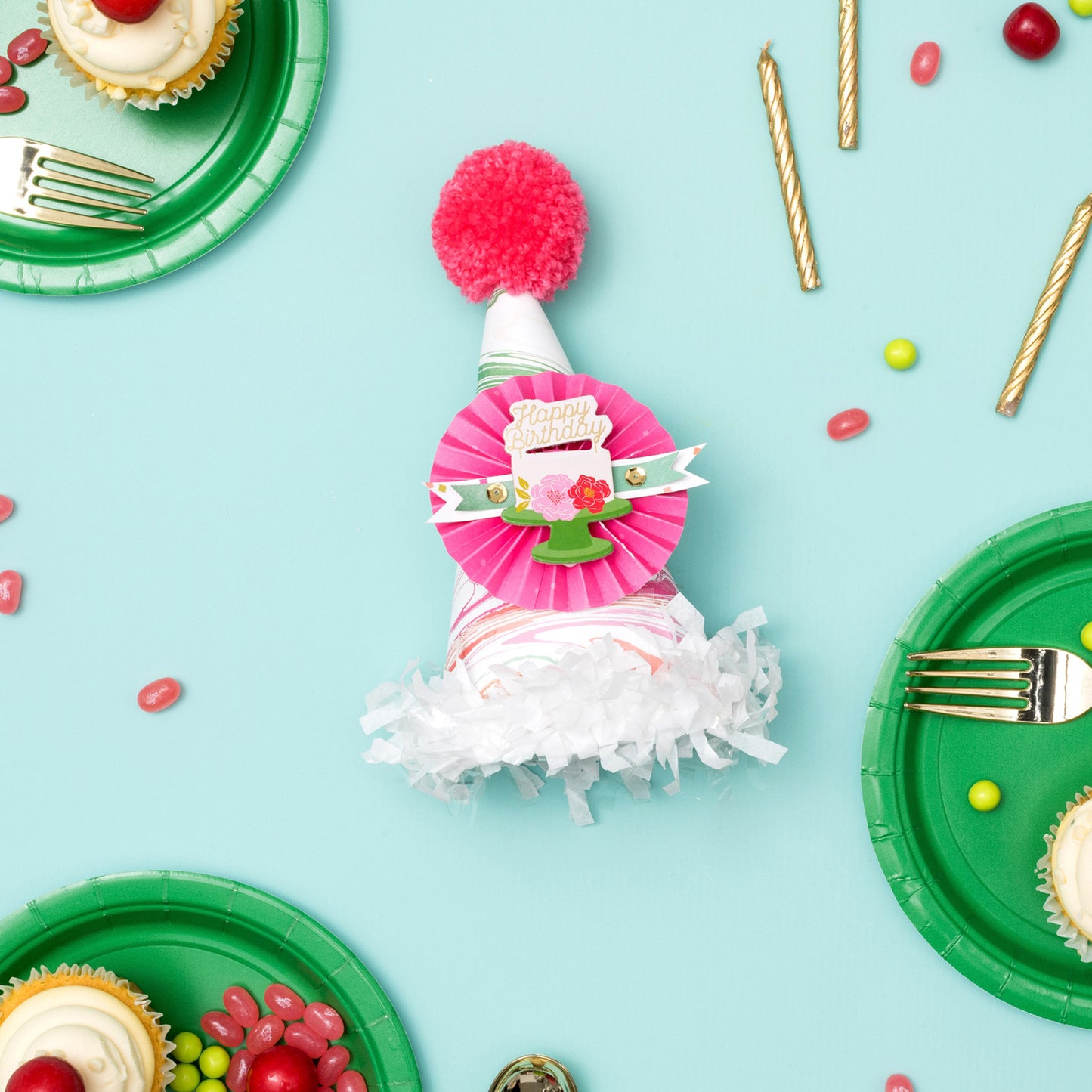 American Crafts - Thickers - Confetti Wishes