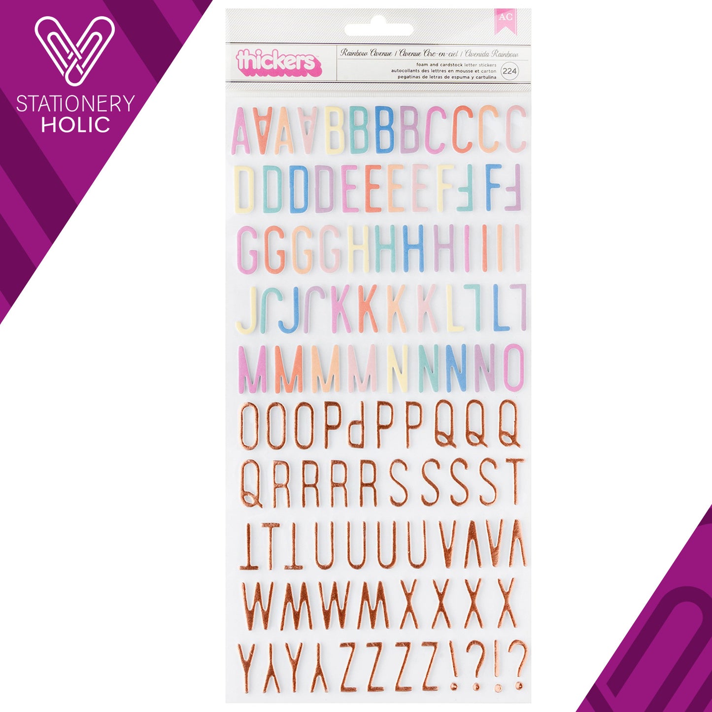 American Crafts - Thickers - Alpha Rainbow Avenue