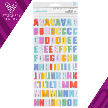 American Crafts - Thickers - Alpha Rainbow Cake