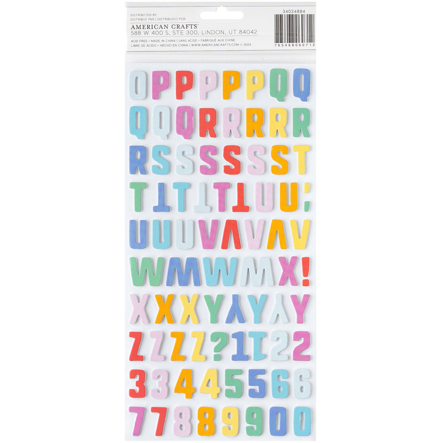 American Crafts - Thickers - Alpha Rainbow Cake