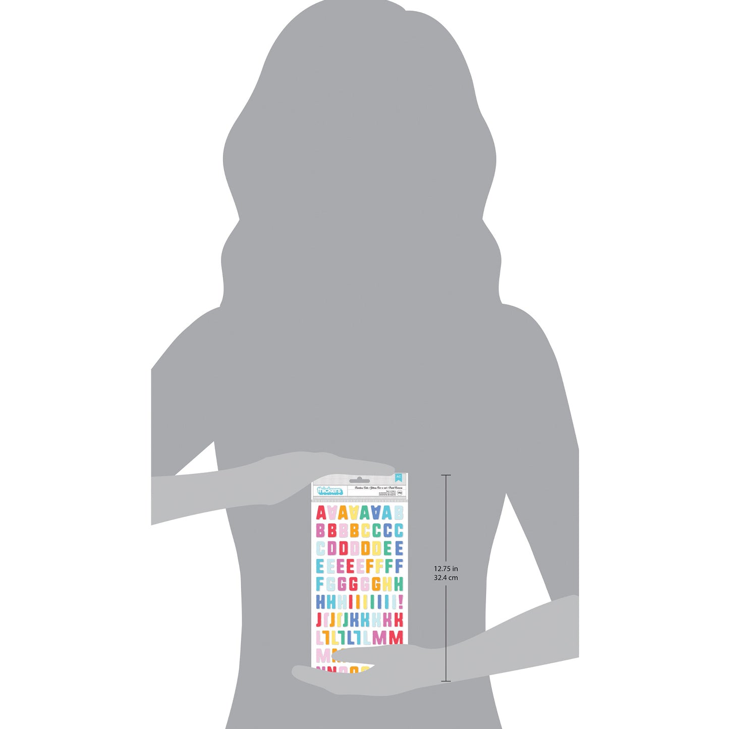 American Crafts - Thickers - Alpha Rainbow Cake