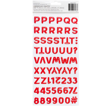 American Crafts - Thickers - Alpha Red Balloon