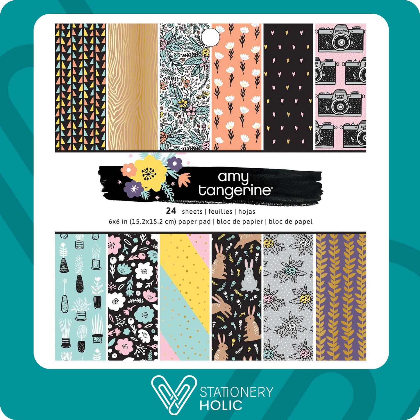 Amy Tangerine - Bloc Papel 6 x 6 - Shine On