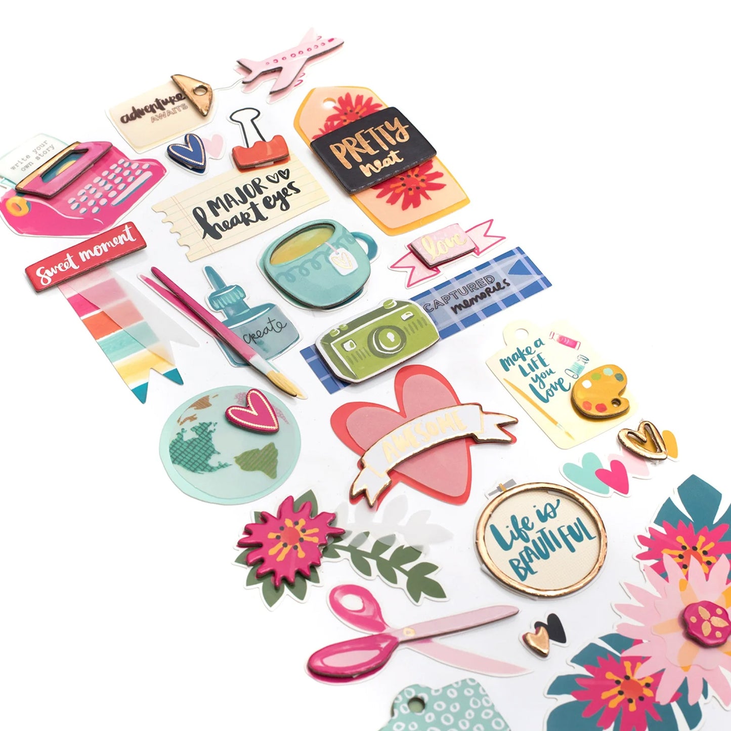 Amy Tangerine - Layered Stickers - Hustle & Heart