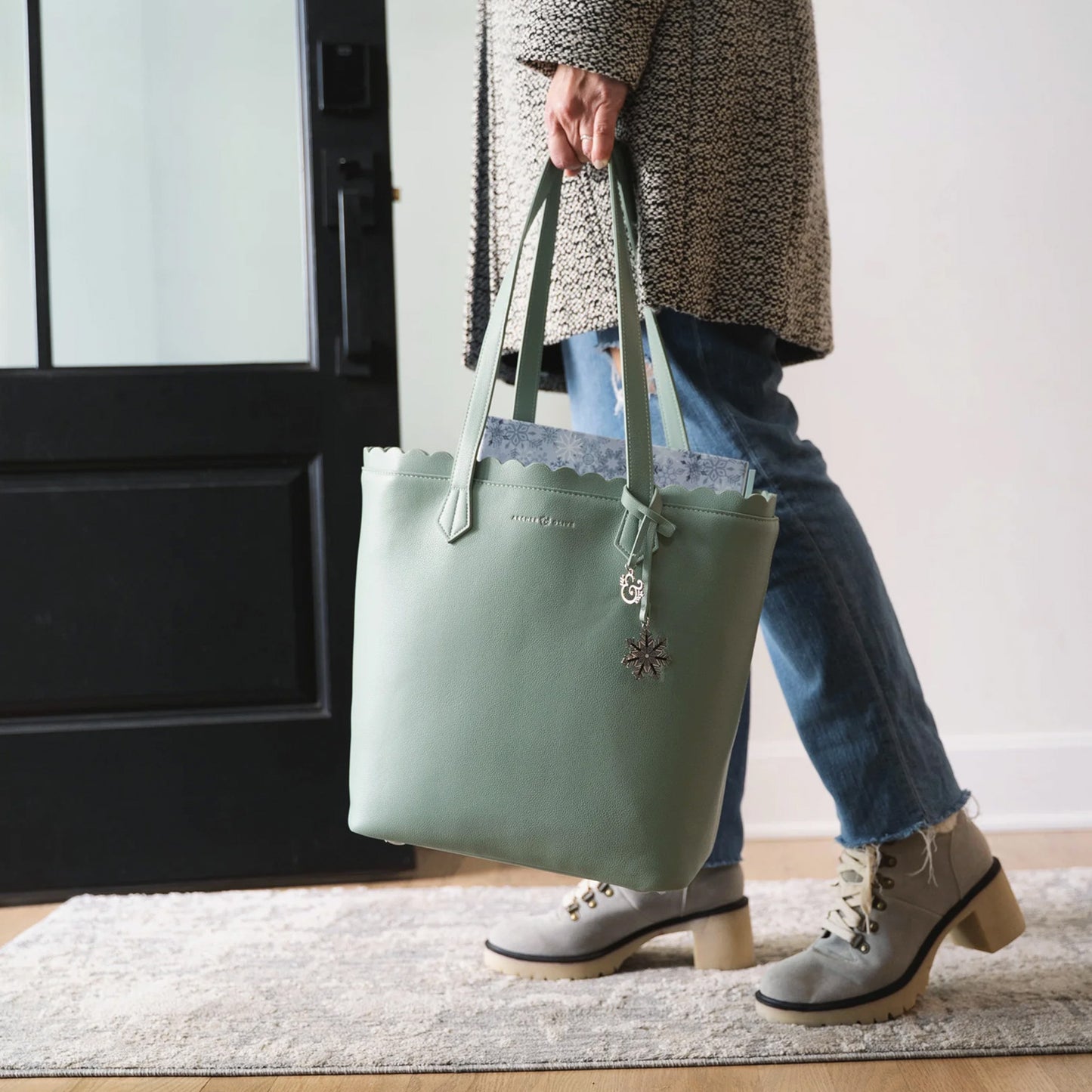 Archer & Olive - Bolso Snowflake - Menta