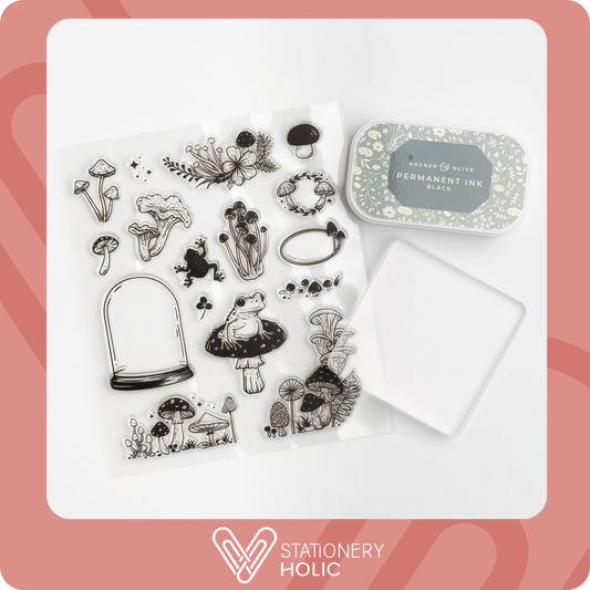 Archer & Olive - Set de Sellos - Mushroom Monarch