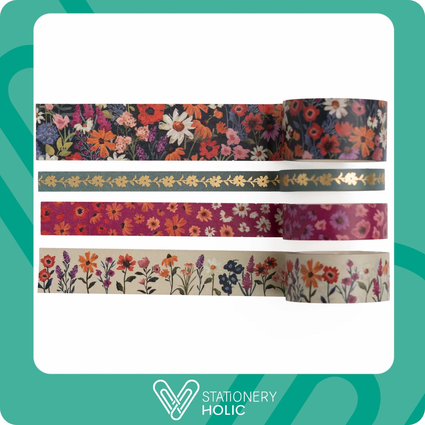 Archer & Olive - Set de Washi Tapes - Wildflowers