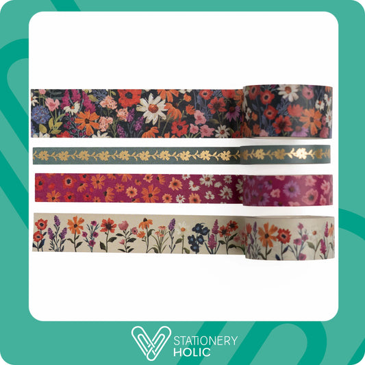 Archer & Olive - Set de Washi Tapes - Wildflowers
