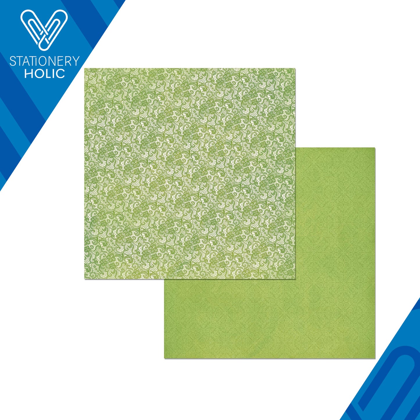 Bo Bunny - Hoja de Papel 12 x 12 - Avocado Lace