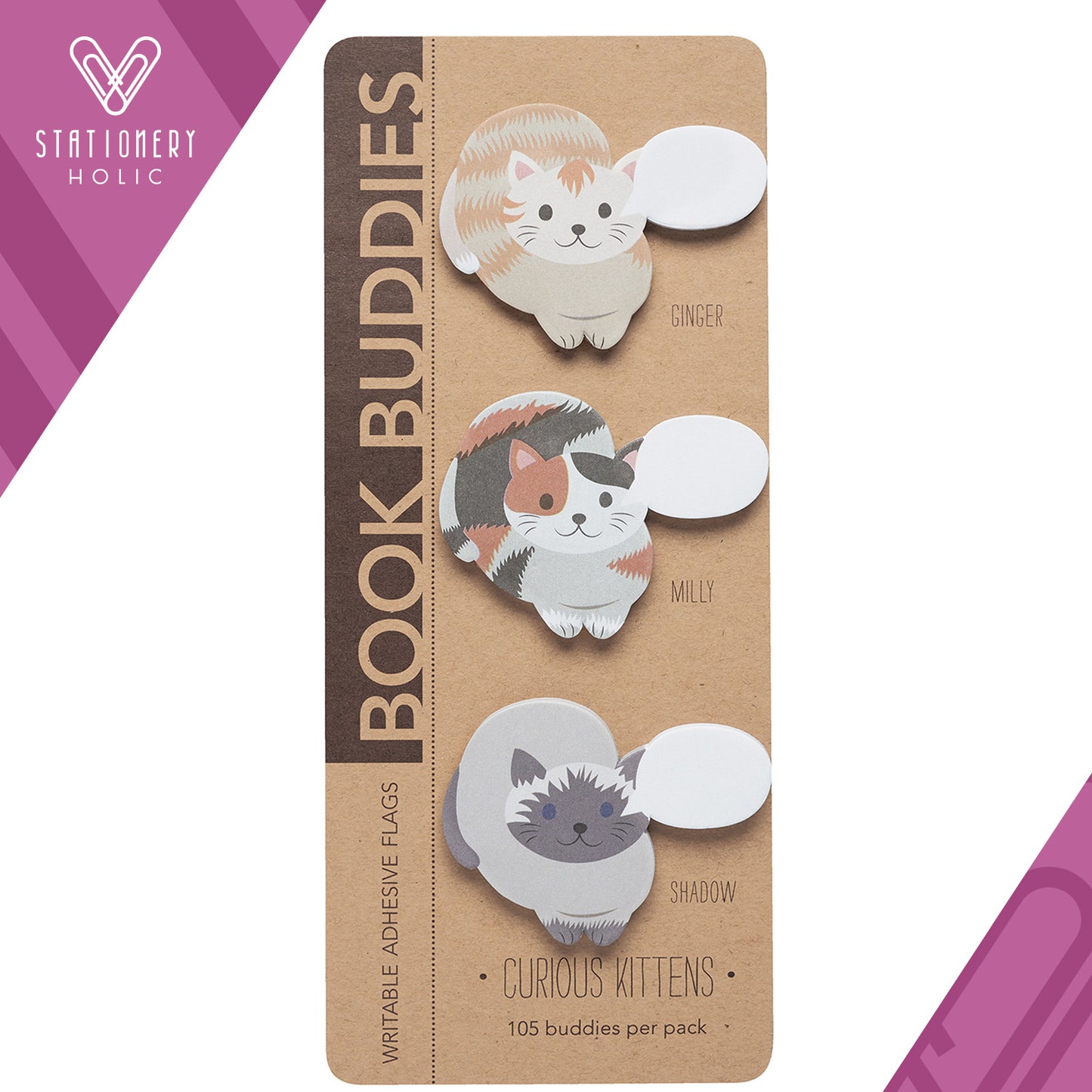 Girl Of All Work - Sticky Notes - Book Buddies: Curious Kittens