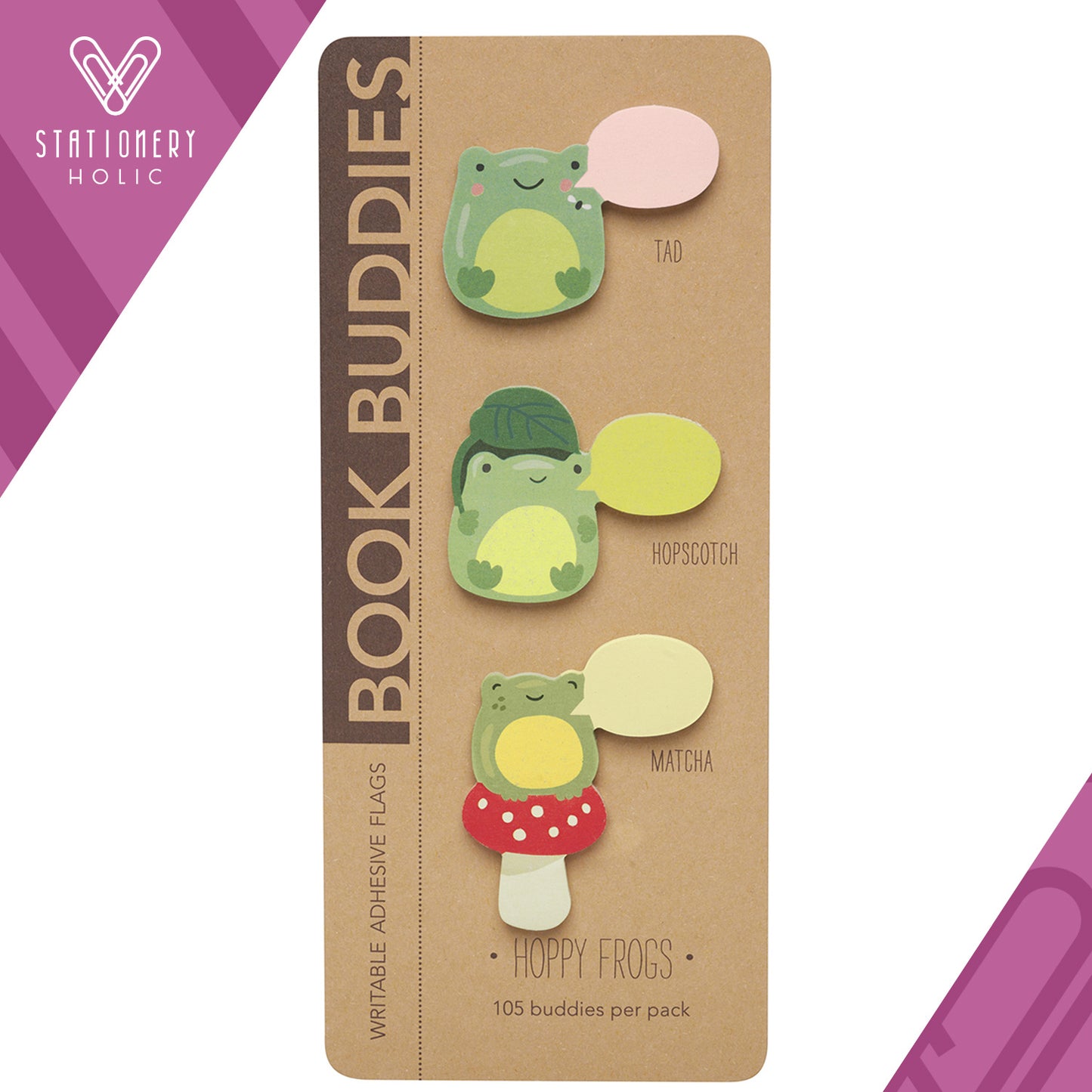 Girl Of All Work - Sticky Notes - Book Buddies: Hoppy Frogs