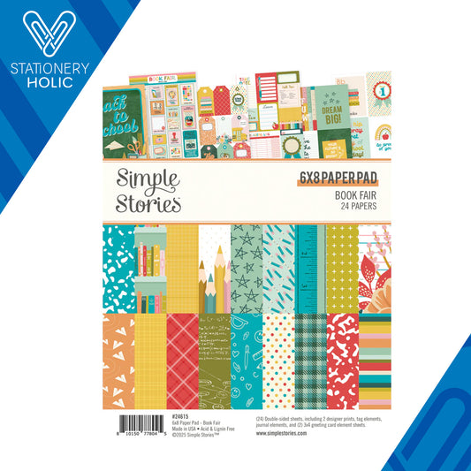 Simple Stories - Bloc Papel 6 x 8 - Book Fair