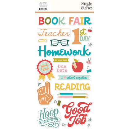 Simple Stories - Foam Stickers 6 x 12 - Book Fair