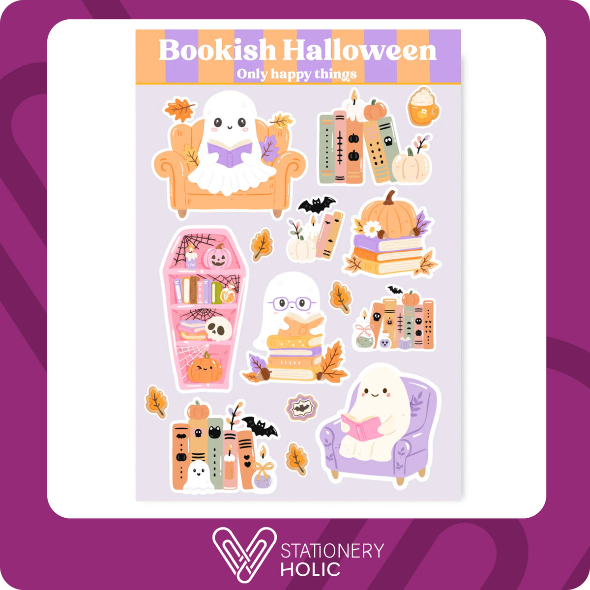 Only Happy Things - Stickers - Bookish Halloween