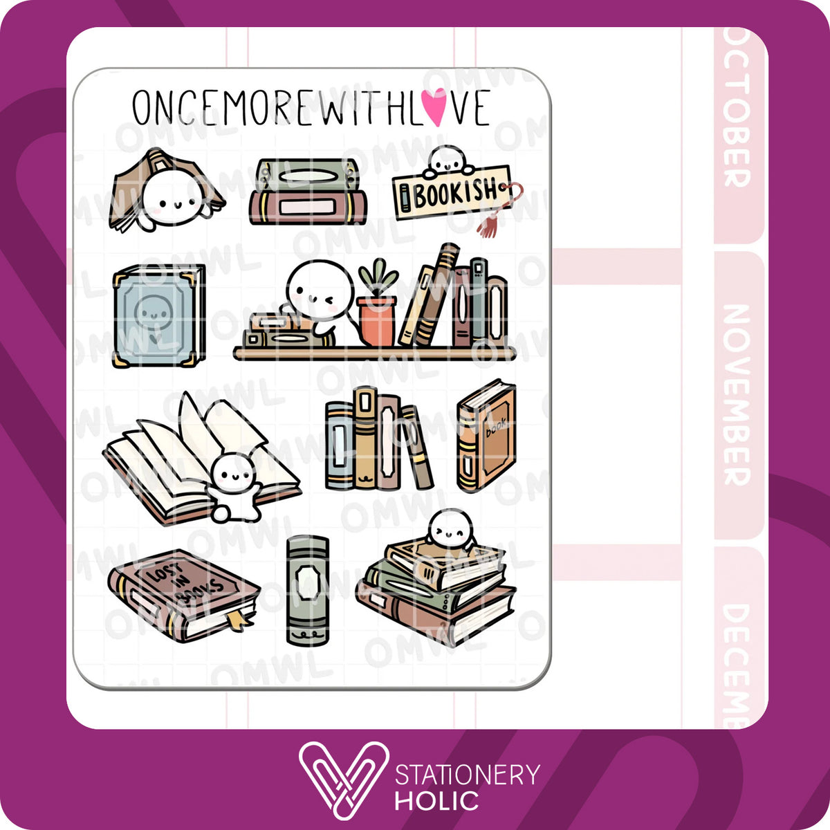 Once More With Love - Stickers - Bookish Large Deco