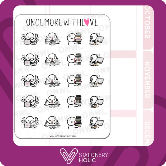 Once More With Love - Stickers - Busy Work Day