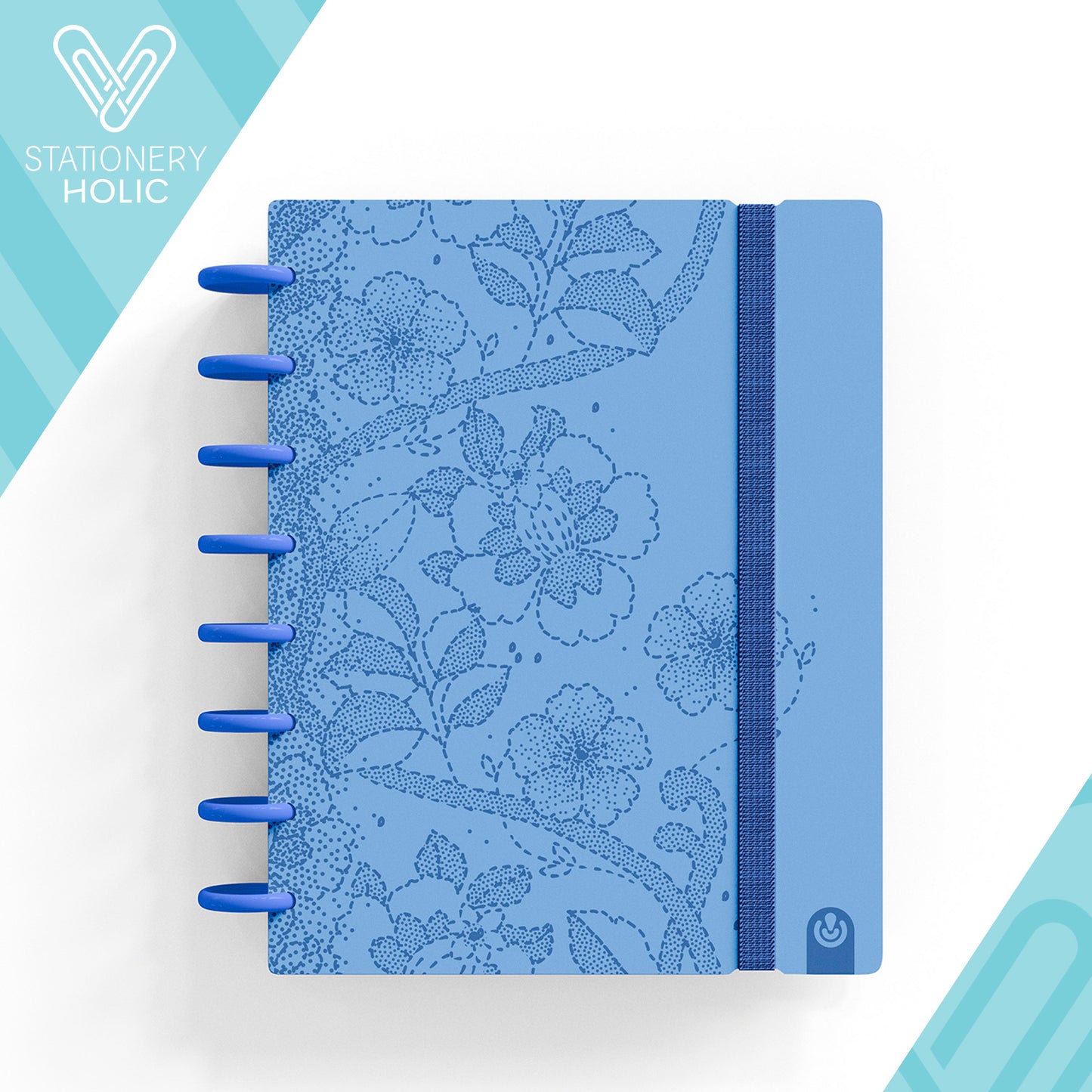 Carchivo - Cuaderno Ingeniox A5 - Flowers Celeste