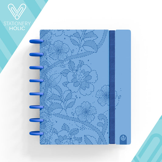 Carchivo - Cuaderno Ingeniox A5 - Flowers Celeste