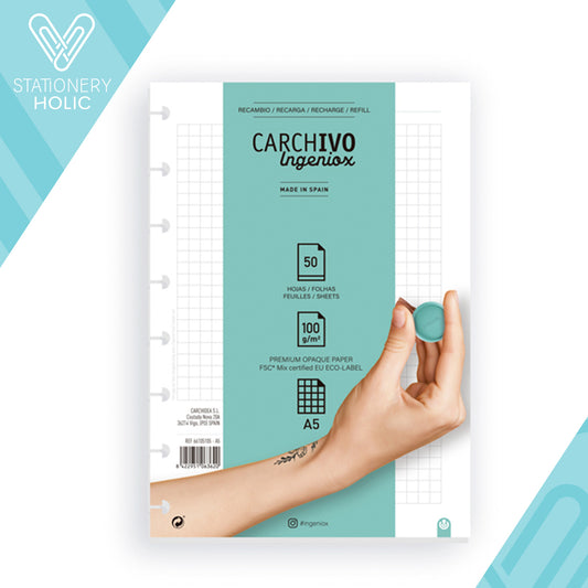 Carchivo - Refill A5 - Cuadricula
