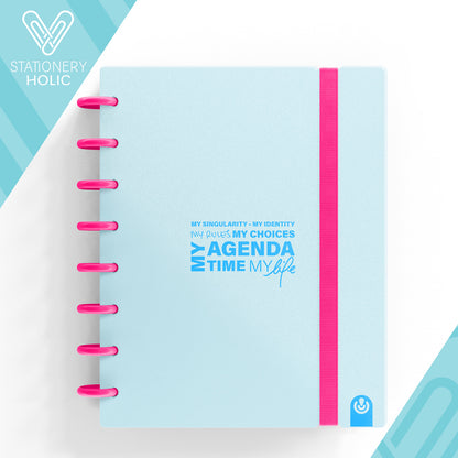 Carchivo - Planner Ingeniox A5 Neon (12 meses-no fechado) - Azul Pastel