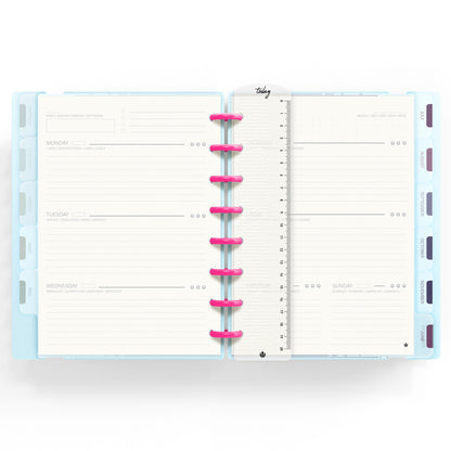 Carchivo - Planner Ingeniox A5 Neon (12 meses-no fechado) - Azul Pastel