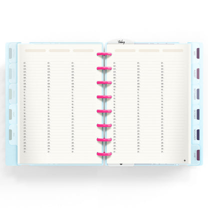 Carchivo - Planner Ingeniox A5 Neon (12 meses-no fechado) - Azul Pastel