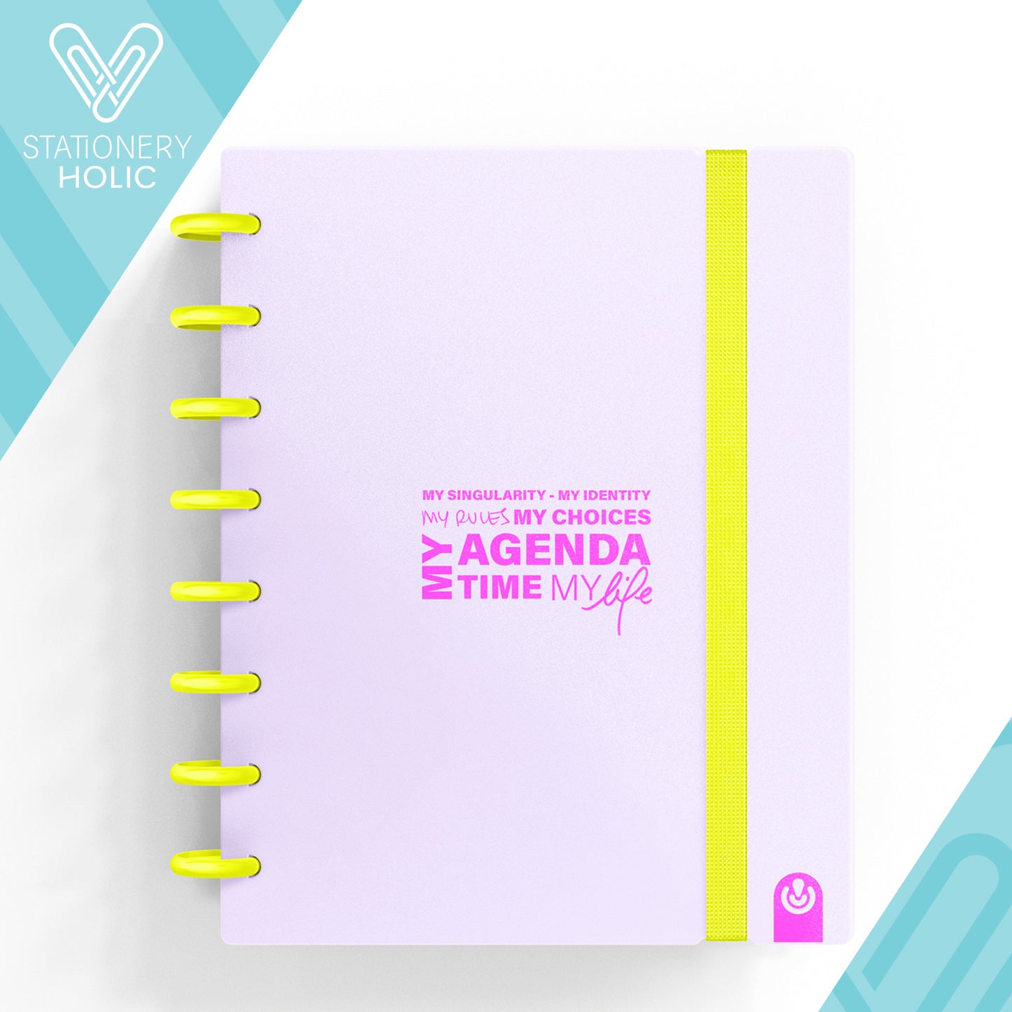 Carchivo - Planner Ingeniox A5 Neon (12 meses-no fechado) - Malva Pastel