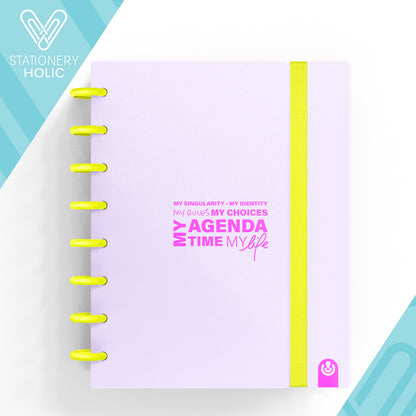 Carchivo - Planner Ingeniox A5 Neon (12 meses-no fechado) - Malva Pastel