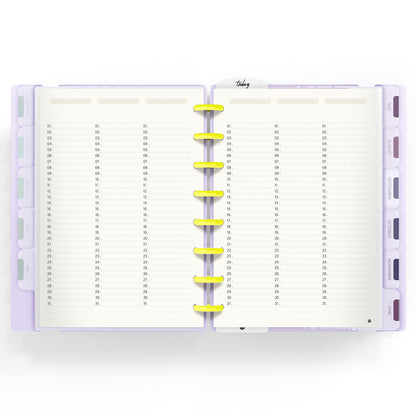 Carchivo - Planner Ingeniox A5 Neon (12 meses-no fechado) - Malva Pastel