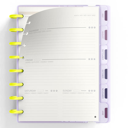 Carchivo - Planner Ingeniox A5 Neon (12 meses-no fechado) - Malva Pastel