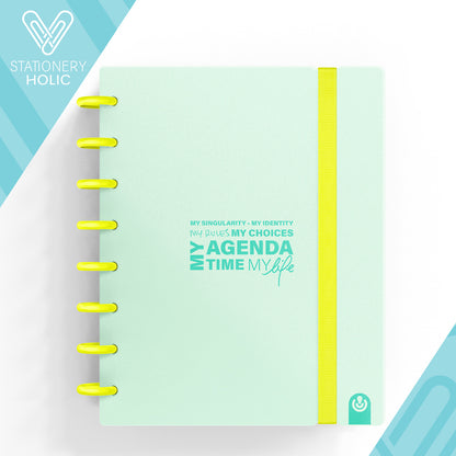 Carchivo - Planner Ingeniox A5 Neon (12 meses-no fechado) - Menta Pastel