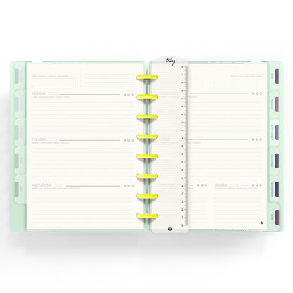 Carchivo - Planner Ingeniox A5 Neon (12 meses-no fechado) - Menta Pastel