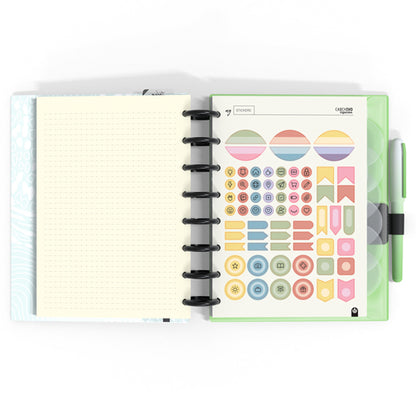Carchivo - Planner Ingeniox A5 (14 meses - no fechado) Soft - Verde Morado