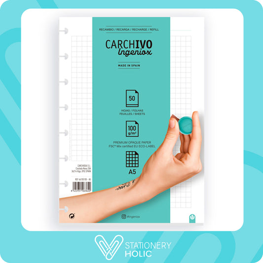 Carchivo - Refill A5 - Cuadricula