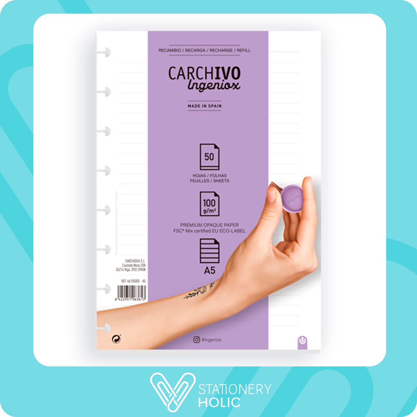 Carchivo - Refill A5 - Lineas
