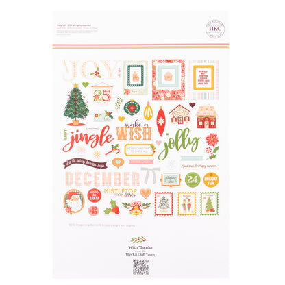 Hip Kit Club - Chipboards Accents - Mistletoe Memories