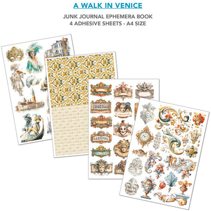 Ciao Bella - Junk Journal Ephemera Book A4 - A Walk In Venice