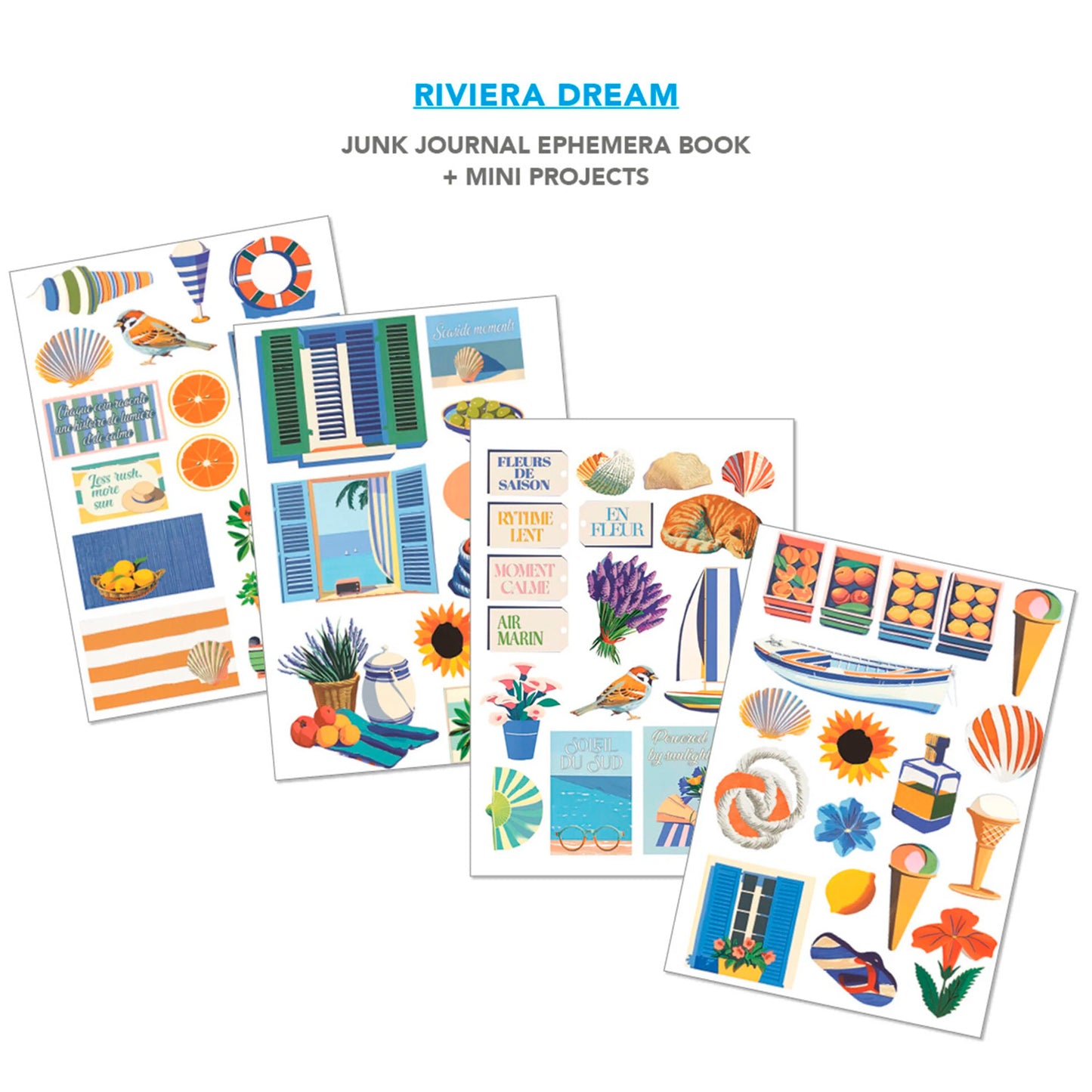 Ciao Bella - Junk Journal Ephemera Book A4 - Riviera Dream