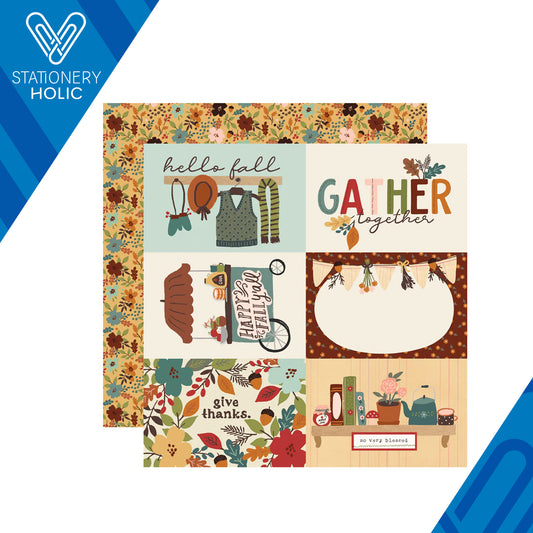 Simple Stories - Hoja Papel 12 x 12 - Cider & Donuts - 4x6 Elements