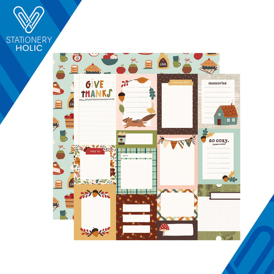 Simple Stories - Hoja Papel 12 x 12 - Cider & Donuts - Journal Elements