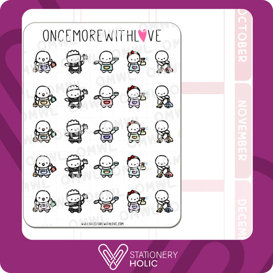 Once More With Love - Stickers - Cleaning 2.0 Munchkins