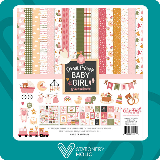 Echo Park - Colección 12 x 12 - Special Delivery Baby Girl