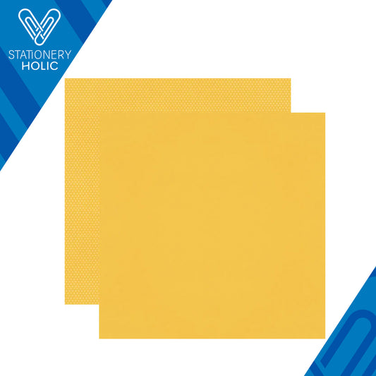 Simple Stories - Hoja Papel 12 x 12 con textura - Color Vibe - Dandelion