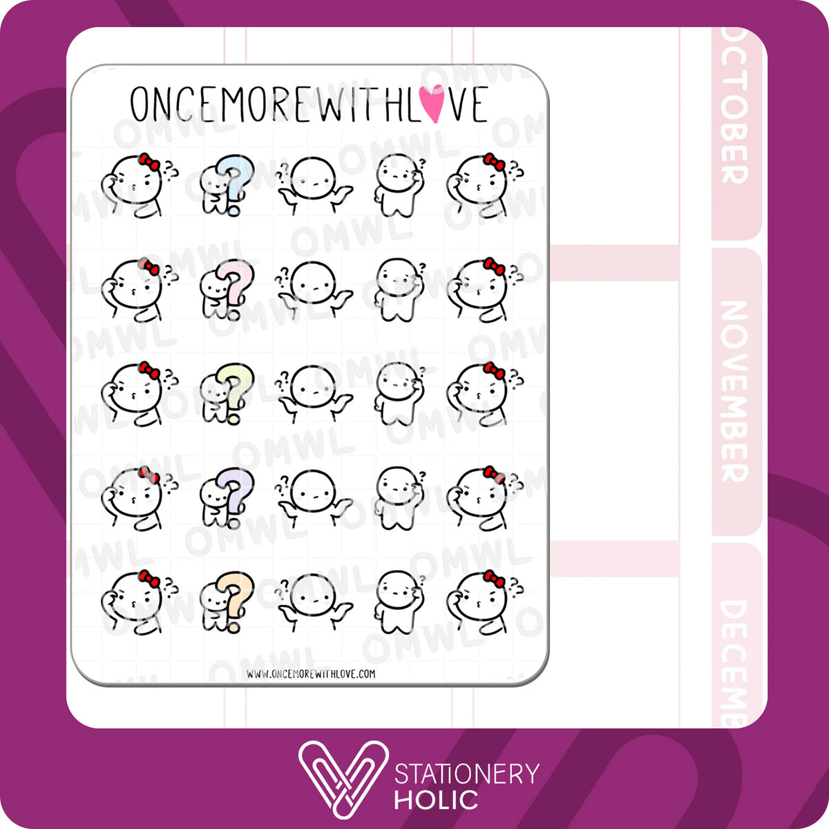 Once More With Love - Stickers - Confused 2.0 Munchkins