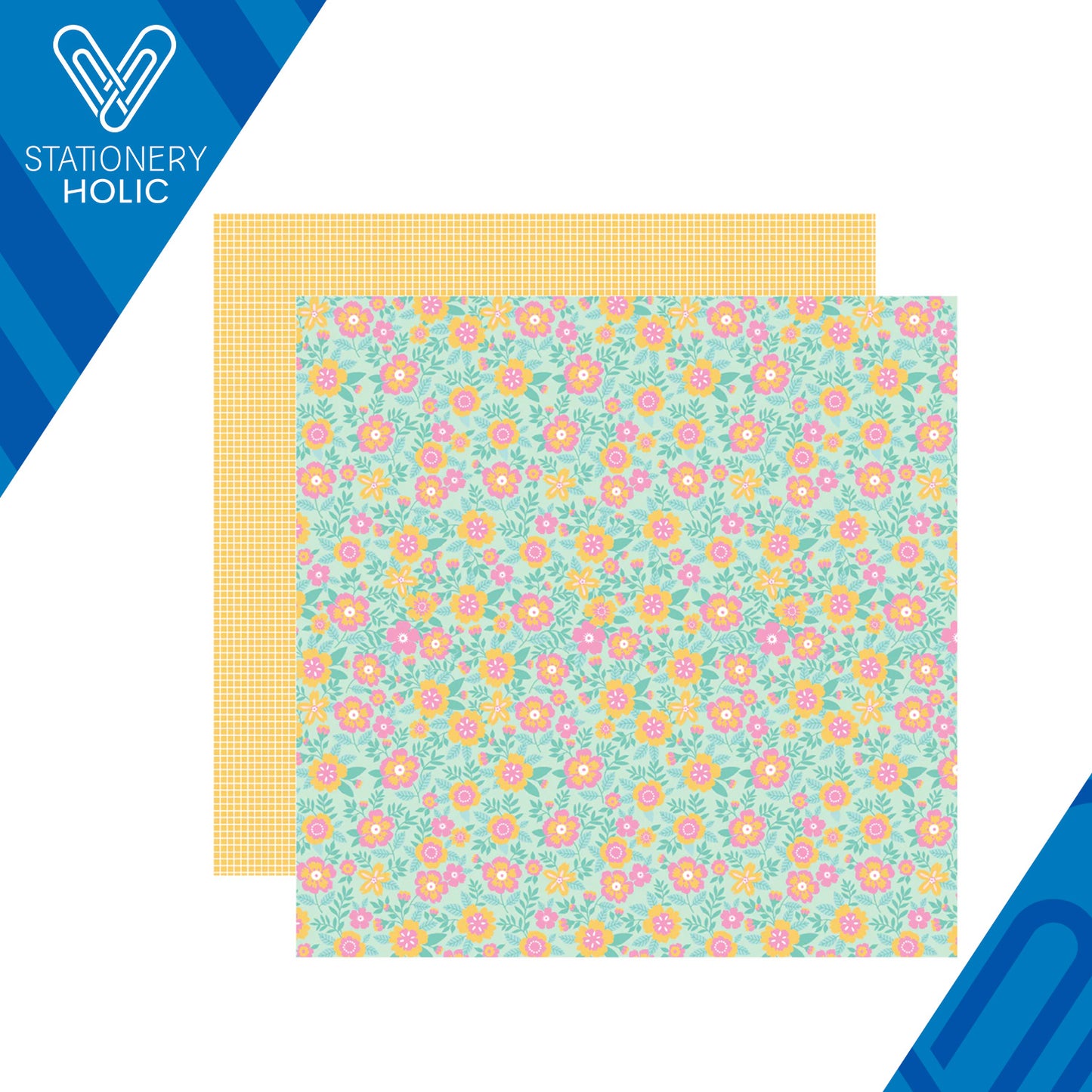 Simple Stories - Hoja Papel 12 x 12 - Crafty Things - Cute & Happy